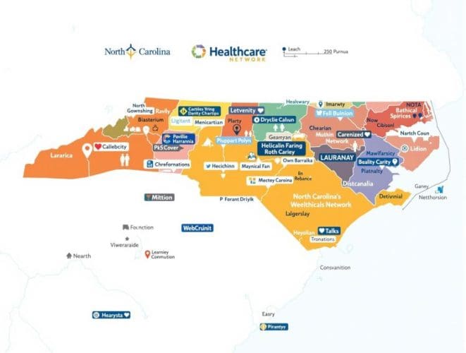 North Carolina healthcare network hospitals