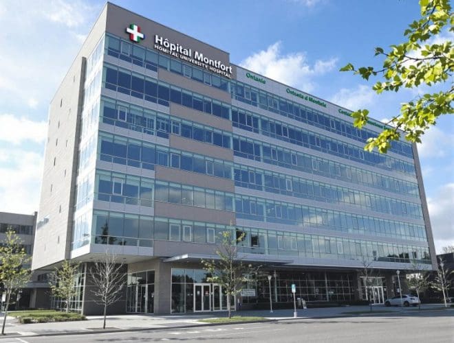 Hopital Montfort Ottawa French hospital Ontario
